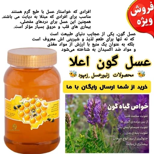 بهترین شرایط خرید عسل گون + قیمت رقابتی